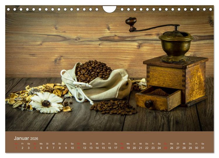 Produktbild: I Love Coffee - Dein Kaffeekalender f&uuml;r Geniesser des schwarzen Goldes (Wandkalender 2026 DIN A4 quer), CALVENDO Monatskalender