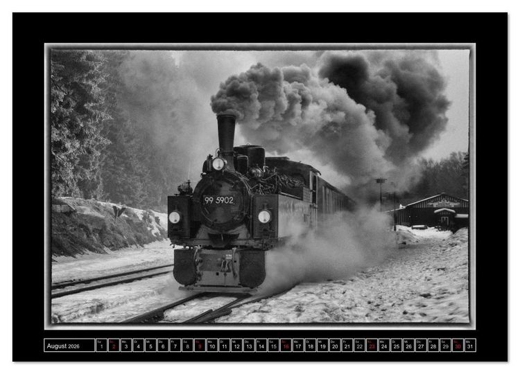 Produktbild: Unter Dampf - Eisenbahnromantik im Harz (Wandkalender 2026 DIN A3 quer), CALVENDO Monatskalender