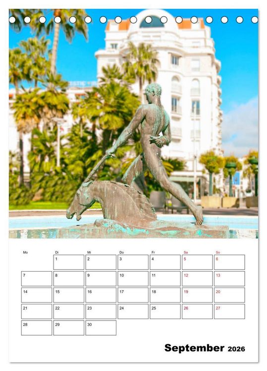 Produktbild: C&ocirc;te d&rsquo;Azur - Reiseziel am Mittelmeer (Tischkalender 2026 DIN A5 hoch), CALVENDO Monatskalender