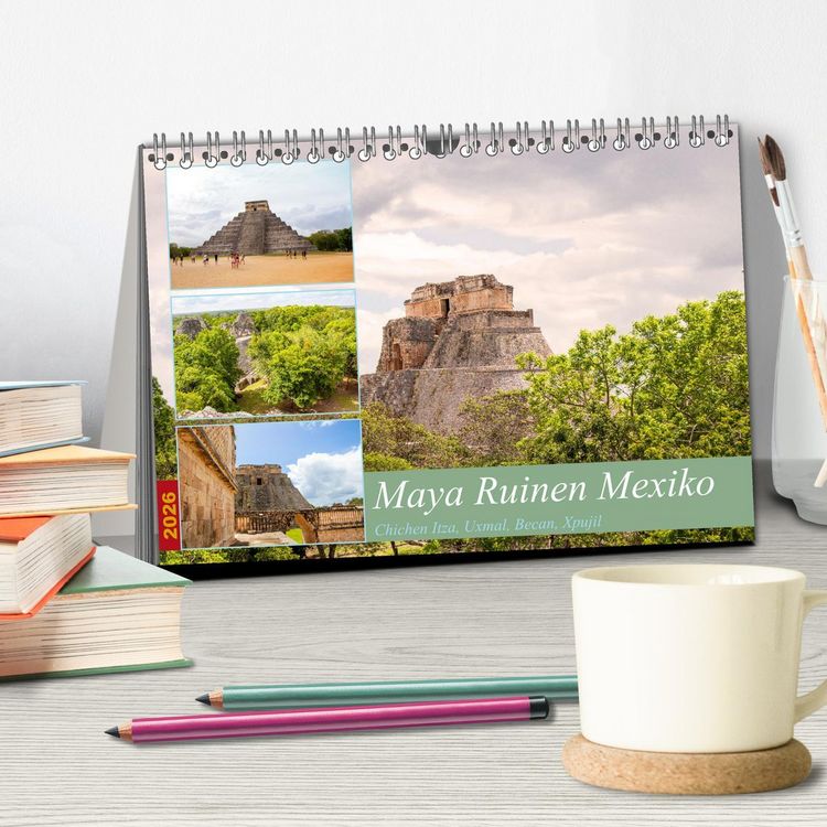 Produktbild: Maya Ruinen Mexiko (Tischkalender 2026 DIN A5 quer), CALVENDO Monatskalender