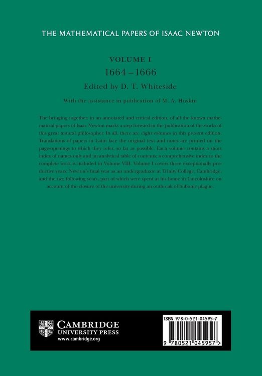 Produktbild: The Mathematical Papers of Isaac Newton
