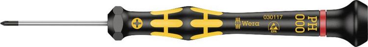 Produktbild: Wera 1550 PH Kraftform Micro 05030117001 ESD Kreuzschlitz-Schraubendreher PH 000 Klingenl&auml;nge: 40 mm