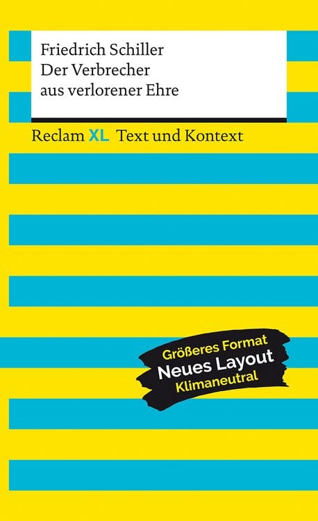 Bild vom Artikel Der Verbrecher aus verlorener Ehre. Textausgabe mit Kommentar und Materialien vom Autor Friedrich Schiller