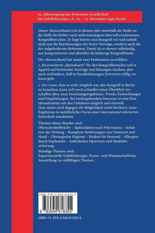 Produktbild: 60. Jahrestagung der Deutschen Gesellschaft f&uuml;r Unfallchirurgie e.V.