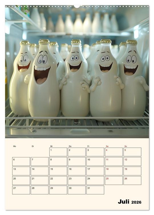 Produktbild: Nachts im K&uuml;hlschrank (Wandkalender 2026 DIN A2 hoch), CALVENDO Monatskalender