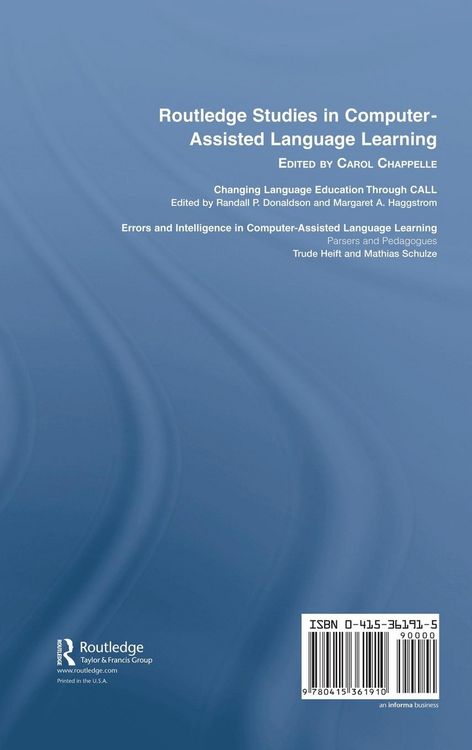 Produktbild: Errors and Intelligence in Computer-Assisted Language Learning