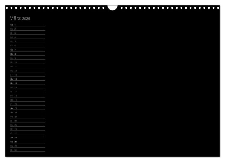 Produktbild: Bastel-Geburtstagskalender schwarz / Geburtstagskalender (Wandkalender 2026 DIN A3 quer), CALVENDO Monatskalender