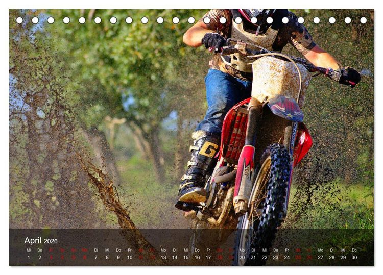 Produktbild: Motocross - Adrenalin pur (Tischkalender 2026 DIN A5 quer), CALVENDO Monatskalender