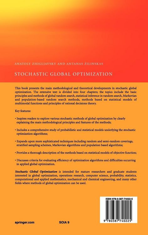 Produktbild: Stochastic Global Optimization