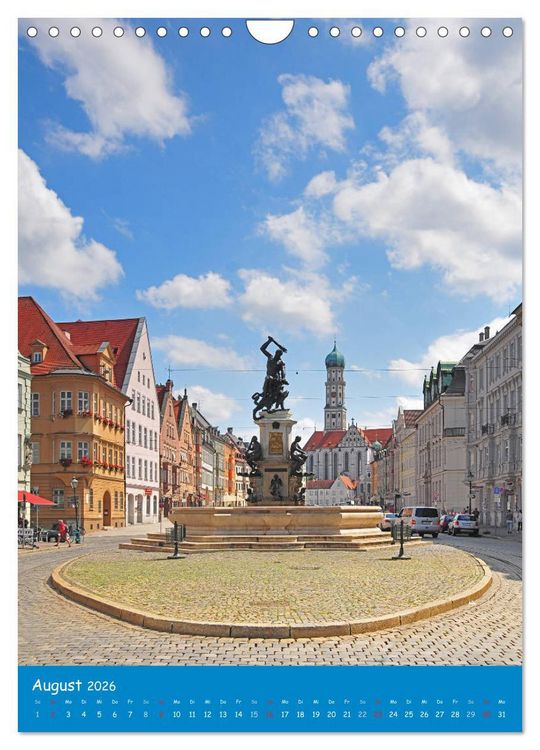 Produktbild: Spaziergang durch Augsburg (Wandkalender 2026 DIN A4 hoch), CALVENDO Monatskalender
