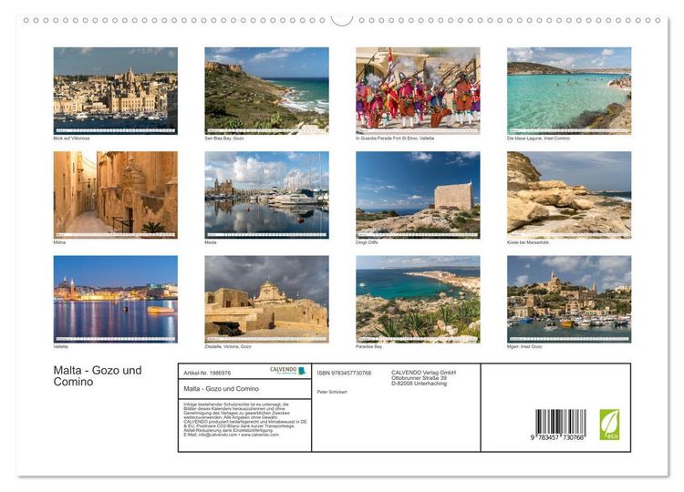 Produktbild: Malta - Gozo und Comino (hochwertiger Premium Wandkalender 2026 DIN A2 quer), Kunstdruck in Hochglanz