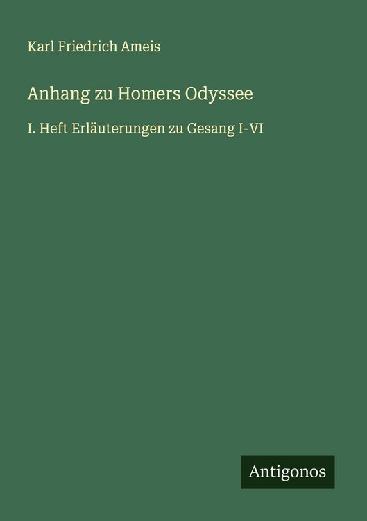 Produktbild: Anhang zu Homers Odyssee