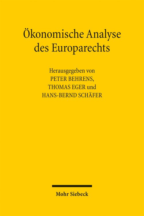 Produktbild: &Ouml;konomische Analyse des Europarechts