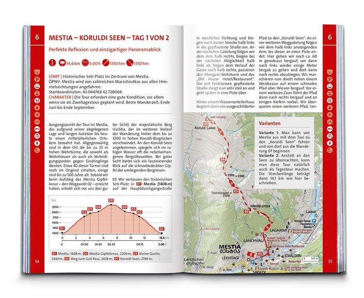Produktbild: KOMPASS Wanderführer Georgien, Kaukasus, 50 Touren mit Extra-Tourenkarte