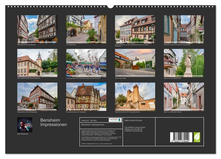 Produktbild: Bensheim Impressionen (hochwertiger Premium Wandkalender 2026 DIN A2 quer), Kunstdruck in Hochglanz