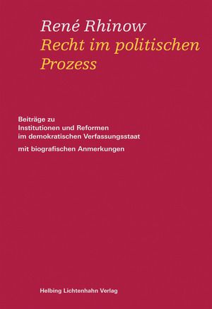 Produktbild: Recht im politischen Prozess