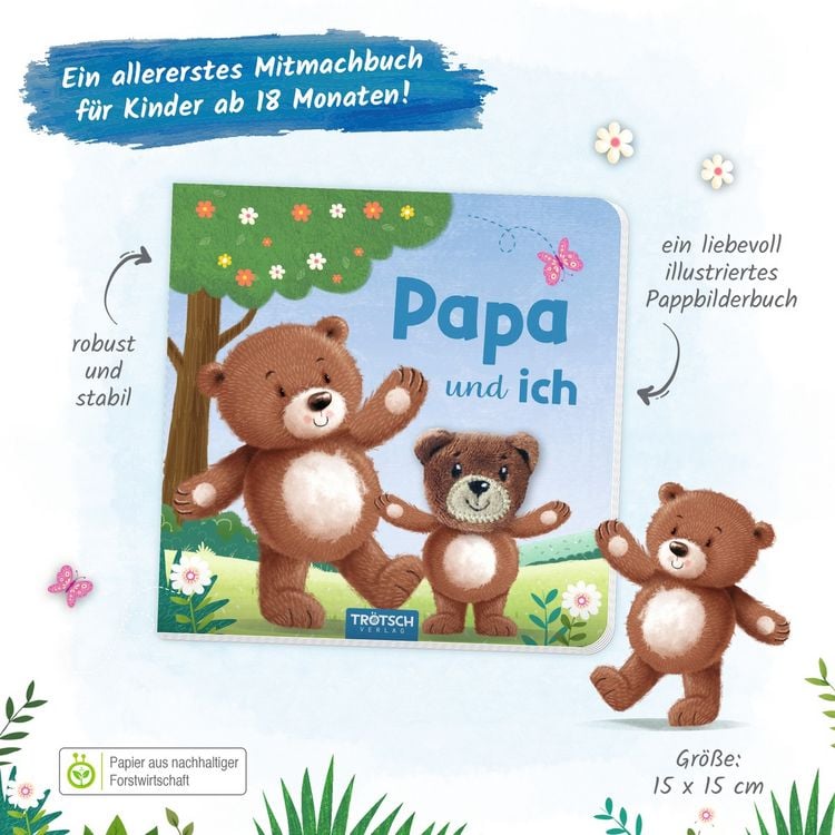 Produktbild: Tr&ouml;tsch Fingerpuppenbuch Papa und ich