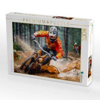 Produktbild: CALVENDO Puzzle Mountainbiken bei Schlamm und N&auml;sse | 1000 Teile Lege-Gr&ouml;&szlig;e 64x48cm Foto-Puzzle f&uuml;r gl&uuml;ckliche Stunden