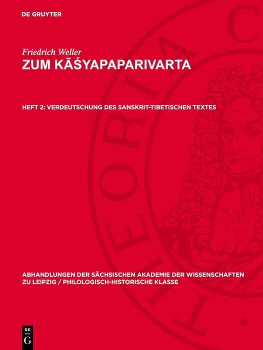 Produktbild: Verdeutschung des sanskrit-tibetischen Textes