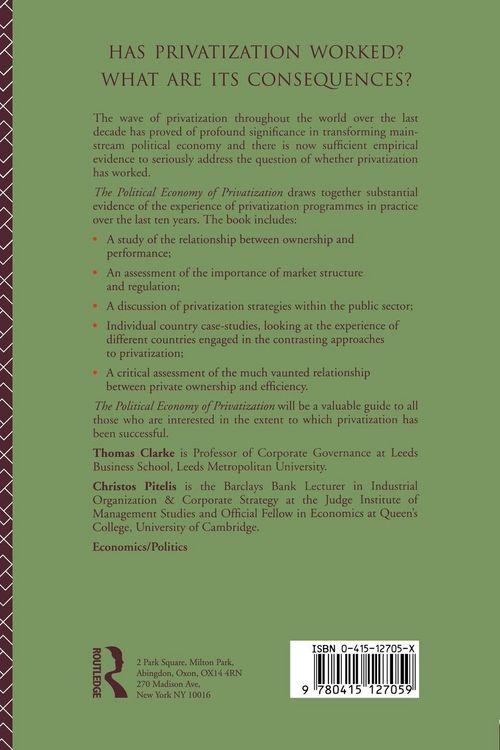 Produktbild: The Political Economy of Privatization