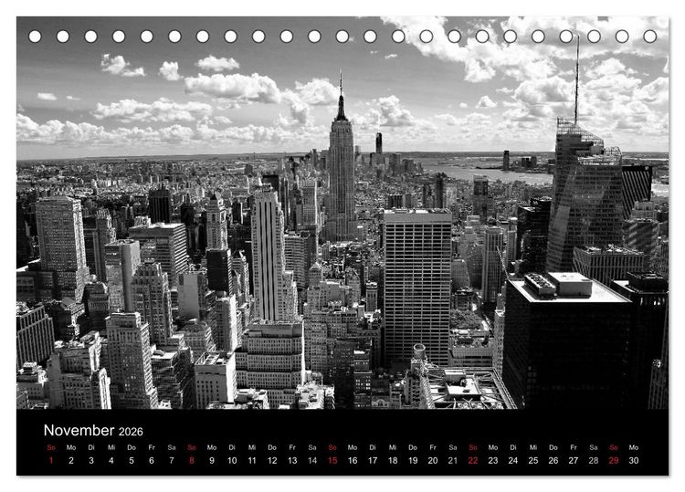 Produktbild: New York City (Tischkalender 2026 DIN A5 quer), CALVENDO Monatskalender