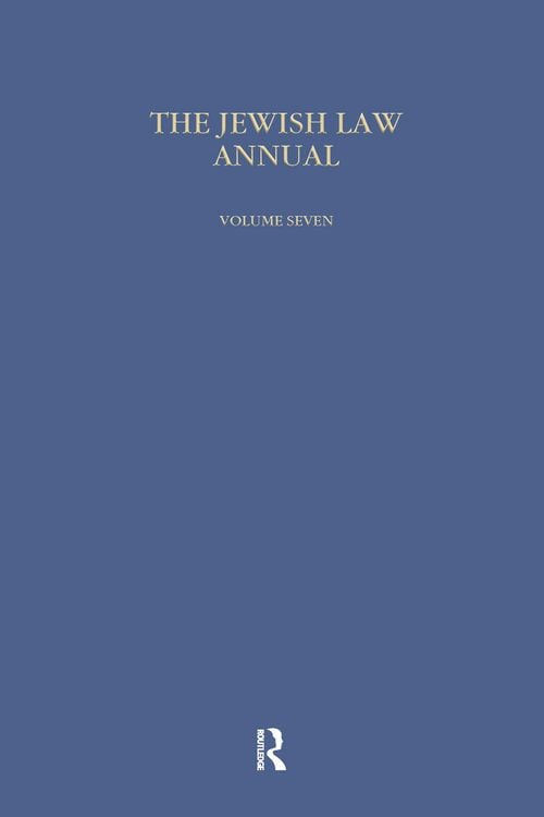 Produktbild: Jewish Law Annual (Vol 7)