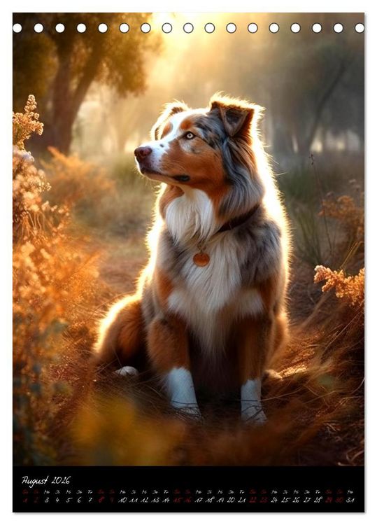 Produktbild: Australian Shepherd (Tischkalender 2026 DIN A5 hoch), CALVENDO Monatskalender