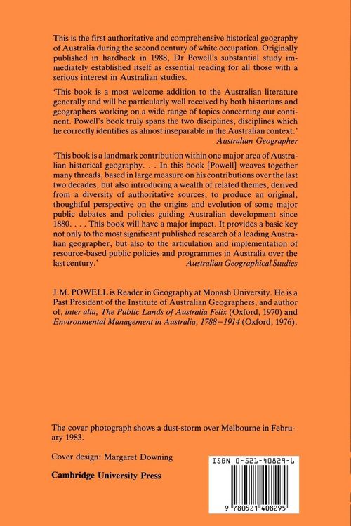 Produktbild: An Historical Geography of Modern Australia