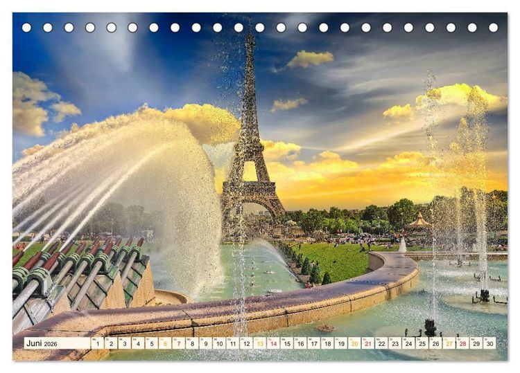 Produktbild: Eiffelturm - Ikone der Architektur (Tischkalender 2026 DIN A5 quer), CALVENDO Monatskalender
