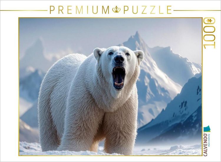 Produktbild: CALVENDO Puzzle Der Ruf eines Eisb&auml;ren | 1000 Teile Lege-Gr&ouml;&szlig;e 64x48cm Foto-Puzzle f&uuml;r gl&uuml;ckliche Stunden