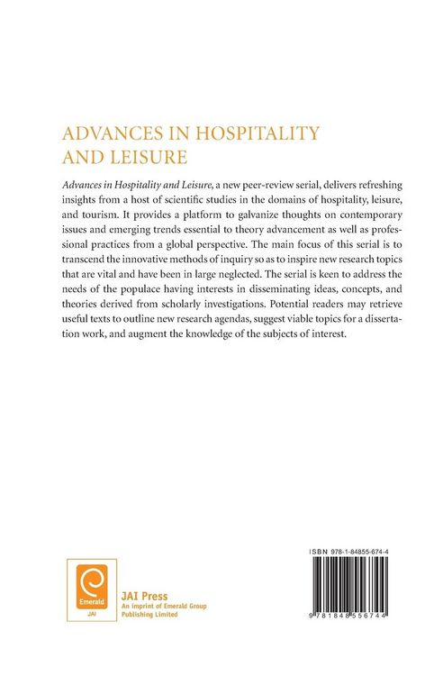 Produktbild: Advances in Hospitality and Leisure