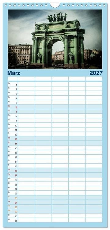 Produktbild: Familienplaner 2027 - Sankt Petersburg - "Venedig des Nordens" mit 5 Spalten (Wandkalender, 21 x 45 cm) CALVENDO
