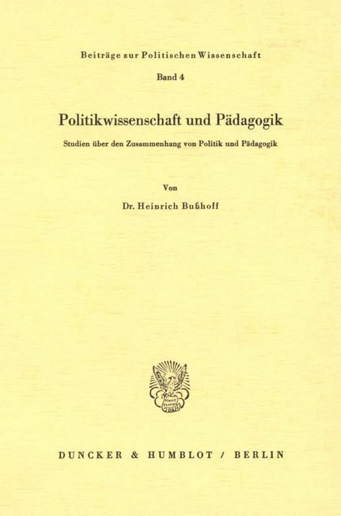Produktbild: Politikwissenschaft und P&auml;dagogik.