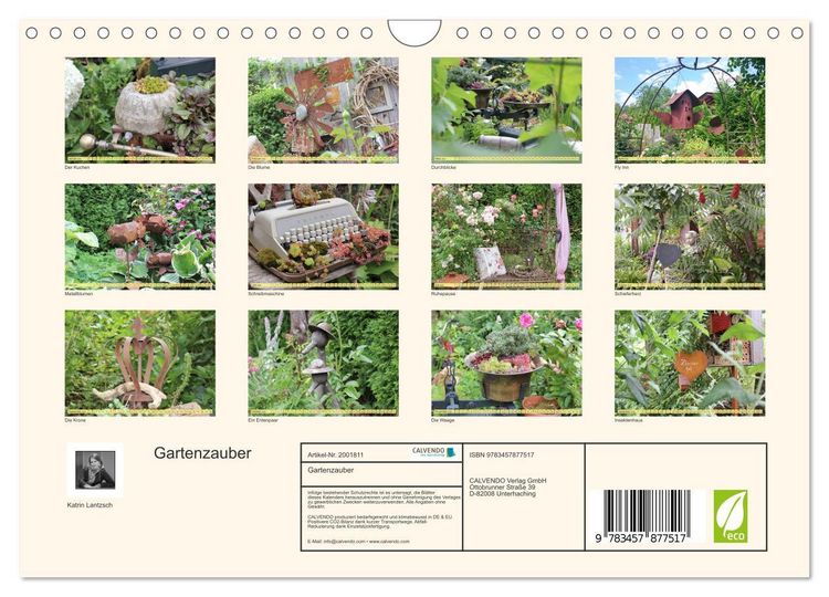 Produktbild: Gartenzauber (Wandkalender 2026 DIN A4 quer), CALVENDO Monatskalender