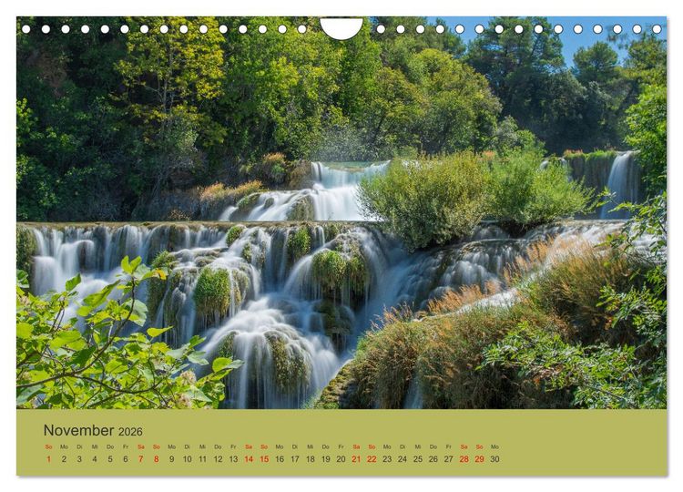 Produktbild: Nationalpark Krka - Wasser-Wunderwelt in Dalmatien (Wandkalender 2026 DIN A4 quer), CALVENDO Monatskalender