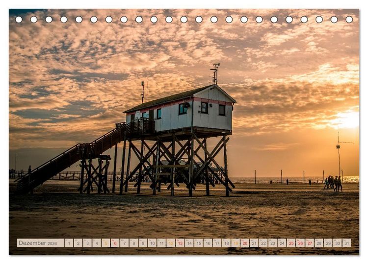 Produktbild: Nordsee-Urlaub (Tischkalender 2026 DIN A5 quer), CALVENDO Monatskalender