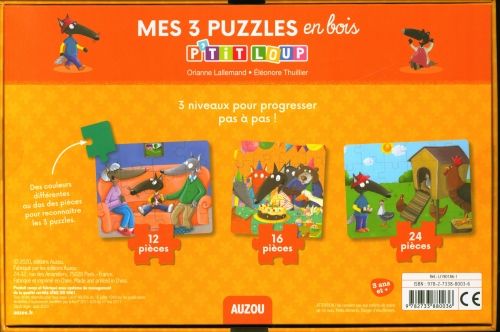 Produktbild: P'tit Loup : mes 3 puzzles en bois
