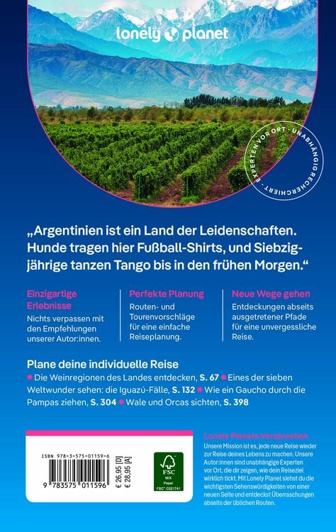 Produktbild: LONELY PLANET Reisef&uuml;hrer Argentinien