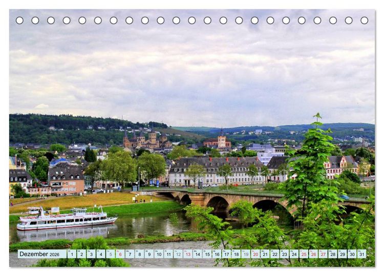Produktbild: Der wundersch&ouml;nen Mosel entlang &ndash; Von Koblenz bis Trier (Tischkalender 2026 DIN A5 quer), CALVENDO Monatskalender