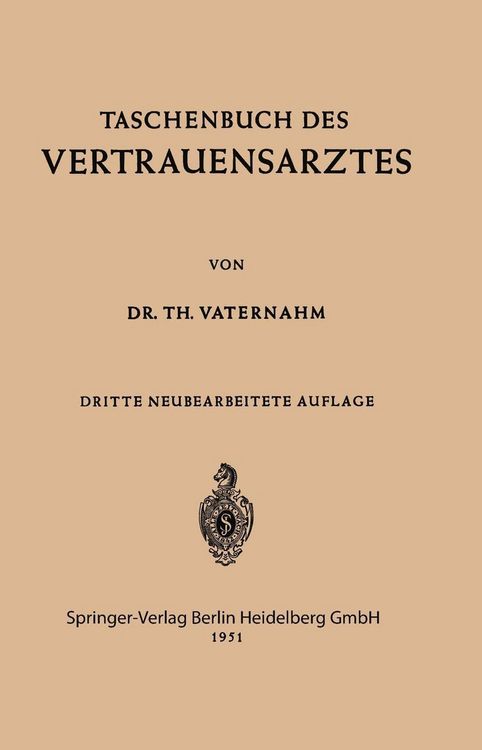 Produktbild: Taschenbuch des Vertrauensarztes