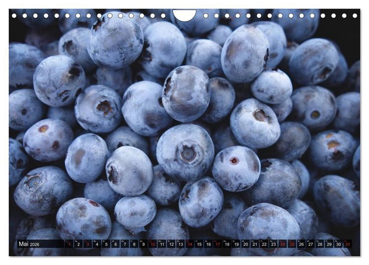 Produktbild: Superfood Blaubeere. Ich esse gerne Heidelbeeren! (Wandkalender 2026 DIN A4 quer), CALVENDO Monatskalender