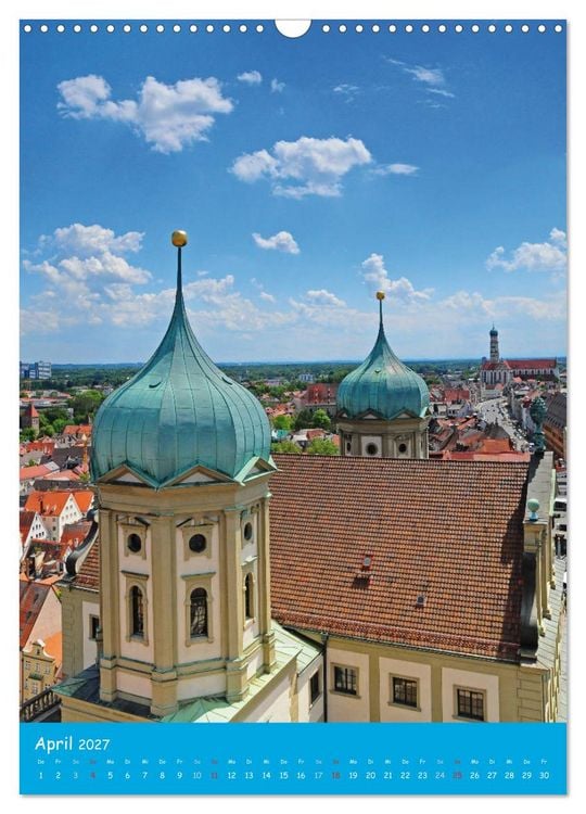 Produktbild: Spaziergang durch Augsburg (Wandkalender 2027 DIN A3 hoch), CALVENDO Monatskalender