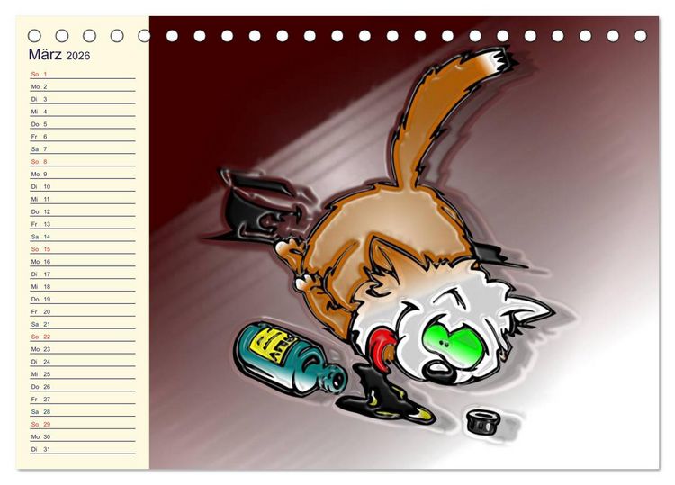 Produktbild: Alles f&uuml;r die Katz! Lustiger Katzen-Planer (Tischkalender 2026 DIN A5 quer), CALVENDO Monatskalender
