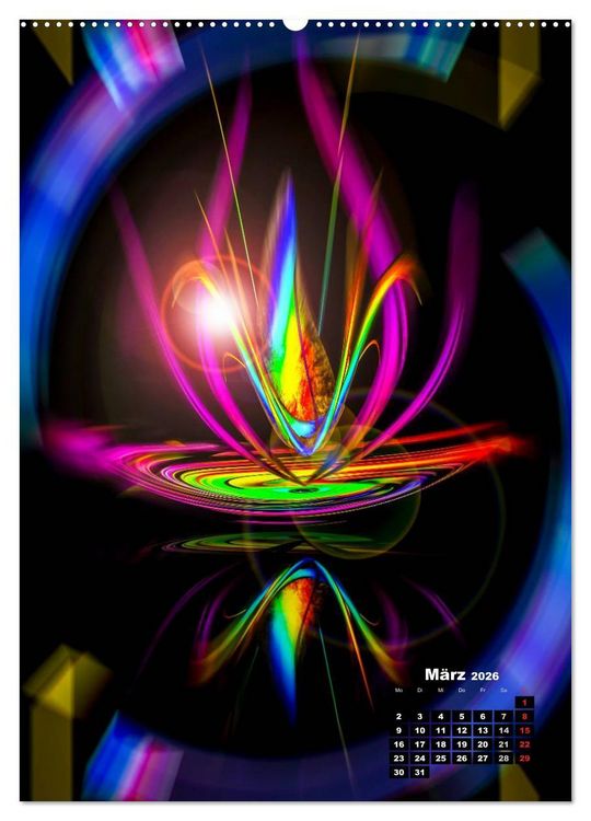 Produktbild: Bl&uuml;hende Fantasie - Digitalkunst (hochwertiger Premium Wandkalender 2026 DIN A2 hoch), Kunstdruck in Hochglanz
