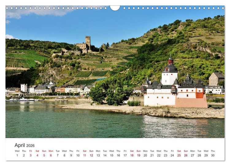Produktbild: Rhine Valley and Castles (Wall Calendar 2026 DIN A3 landscape), CALVENDO 12 Month Wall Calendar