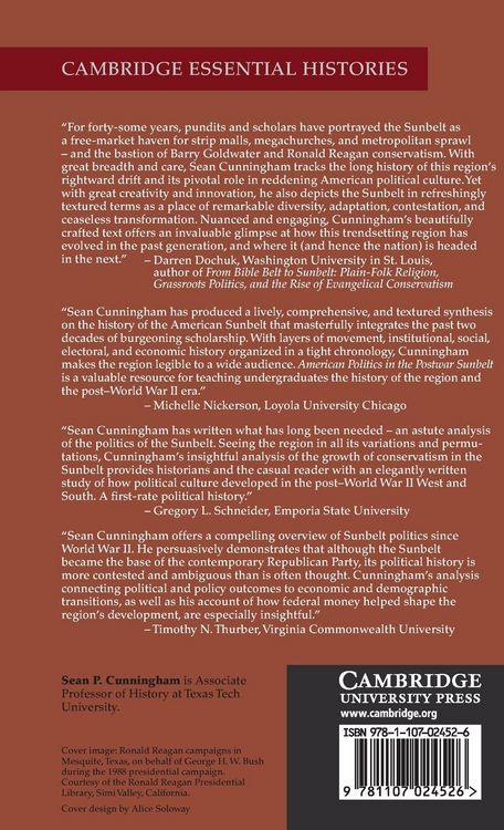 Produktbild: American Politics in the Postwar Sunbelt