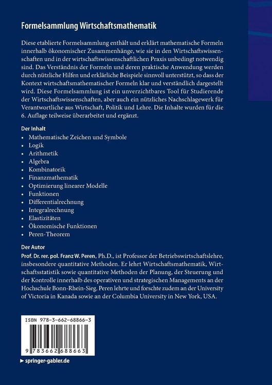 Formelsammlung Wirtschaftsmathematik