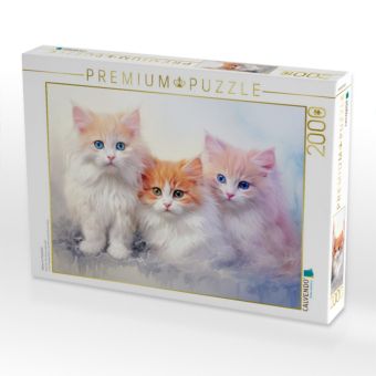 Produktbild: CALVENDO Puzzle Katzen im Pastellstil | 2000 Teile Lege-Gr&ouml;&szlig;e 90x67cm Foto-Puzzle f&uuml;r gl&uuml;ckliche Stunden