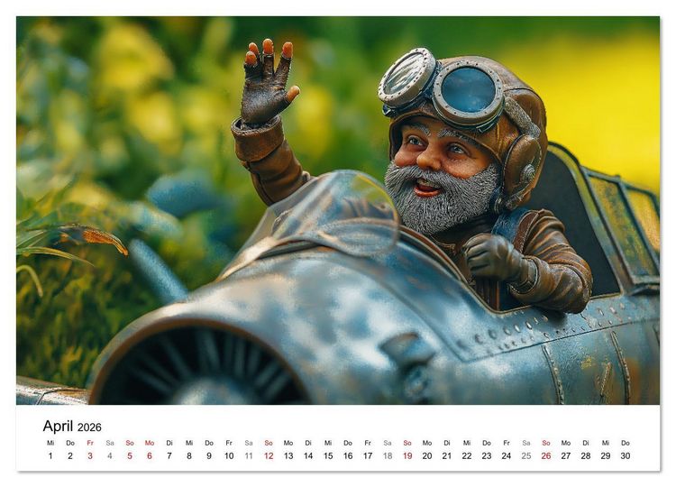 Produktbild: Berufe der Gartenzwerge (Wandkalender 2026 DIN A4 quer), CALVENDO Monatskalender