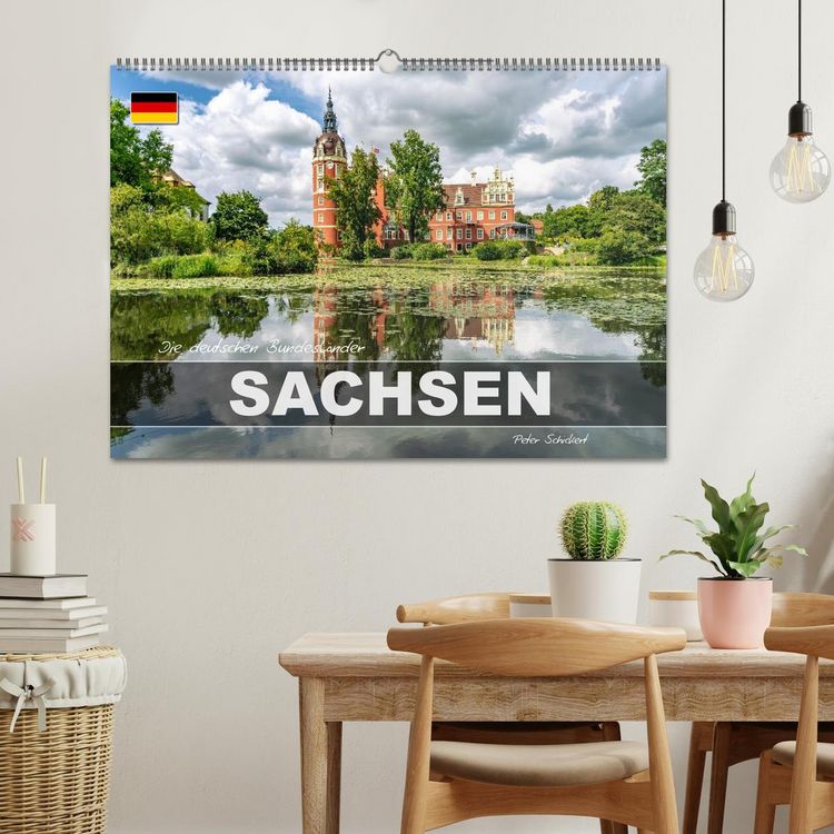Produktbild: Die deutschen Bundesl&auml;nder - Sachsen (Wandkalender 2026 DIN A2 quer), CALVENDO Monatskalender